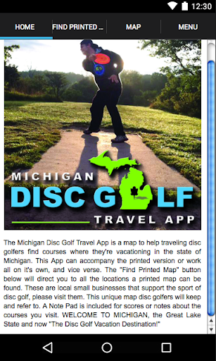 Michigan Disc Golf Travel App