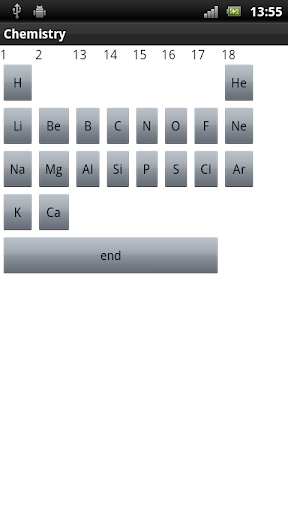 化学学習用Androidアプリ