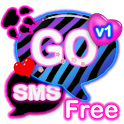GO SMS PRO Zebra Heart Theme 1 icon