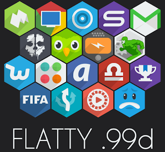 Flatty - A Flat Hex Icon Pack - screenshot thumbnail