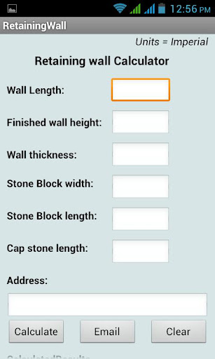 Retaining Wall Calculator