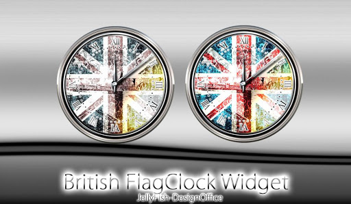 イギリス国旗の時計ウィジェット