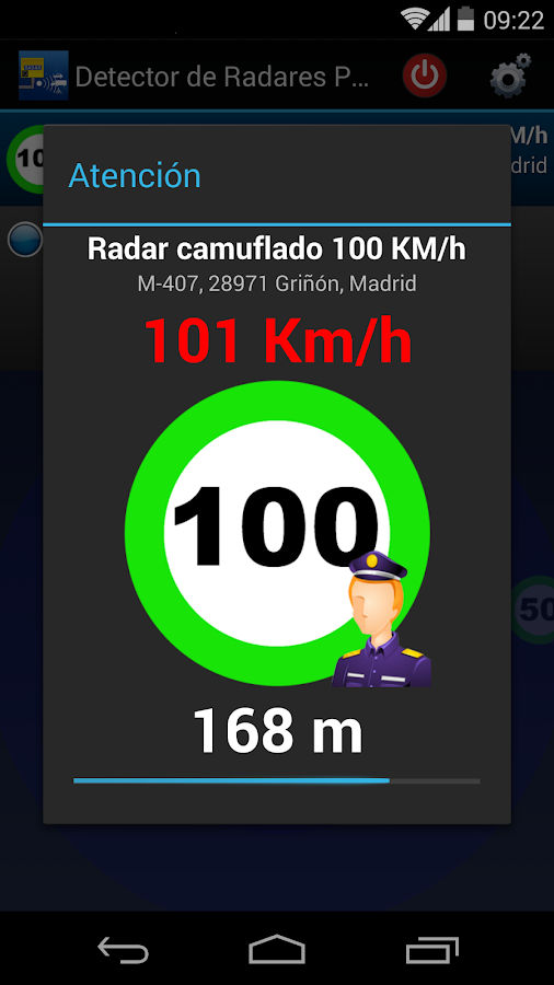 Detector de radares gratis para android