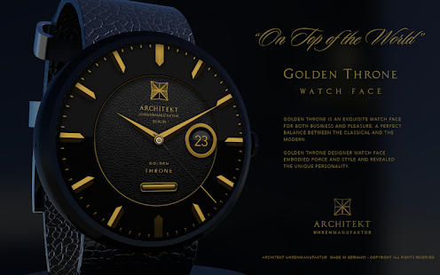 Free Golden Throne watch face APK