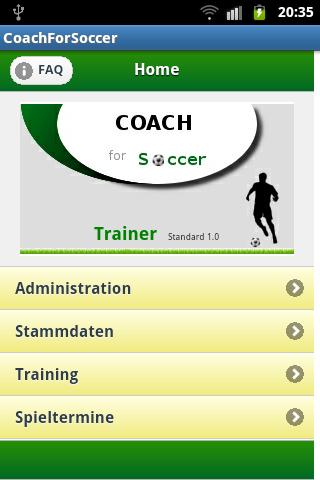 Android application Fussball Trainer App screenshort