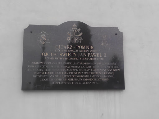 Tablica Pamiątkowa Wizyty Jana Pawła II