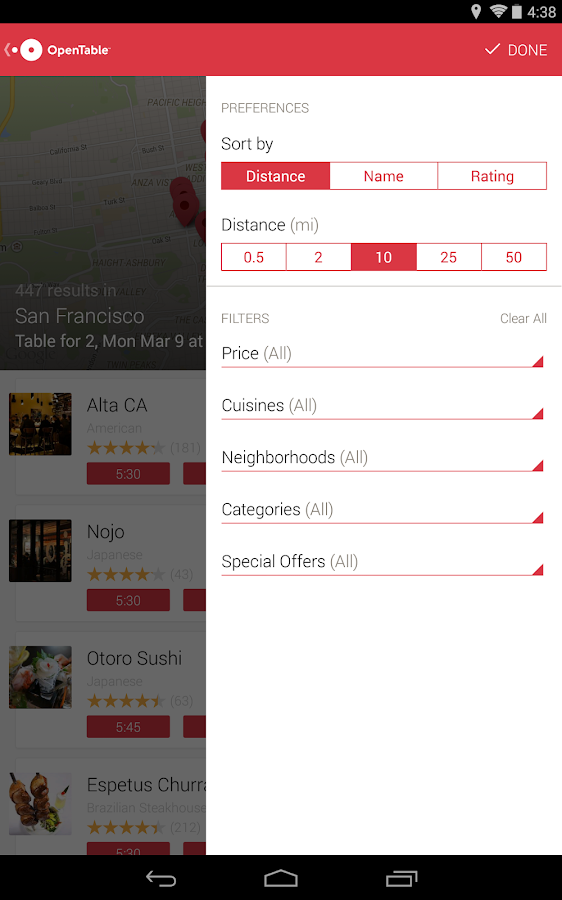 OpenTable - Free Reservations - screenshot