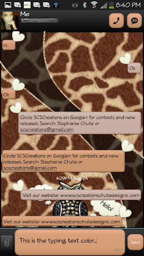 GO SMS - Giraffe Owl