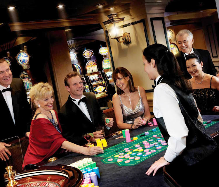 Luck be a lady tonight: Try your hand at blackjack, roulette and other games of chance at Queen Victoria's elegant Empire Casino.