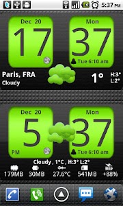 Flip Clock xTheme Widget 4×2 – Android Digital clock widget with ...