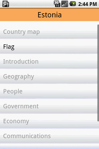 CIA World Fact Book Screen 3