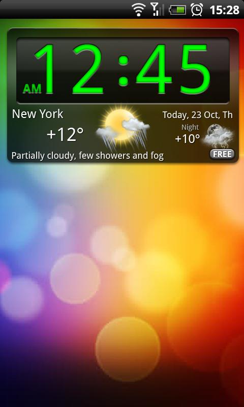 Android application Green Digits - Skin4aWeather screenshort