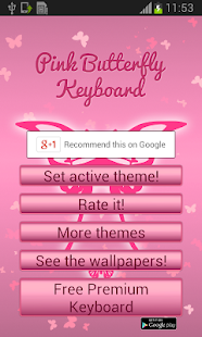 Pink Butterfly Keyboard Screenshots 0