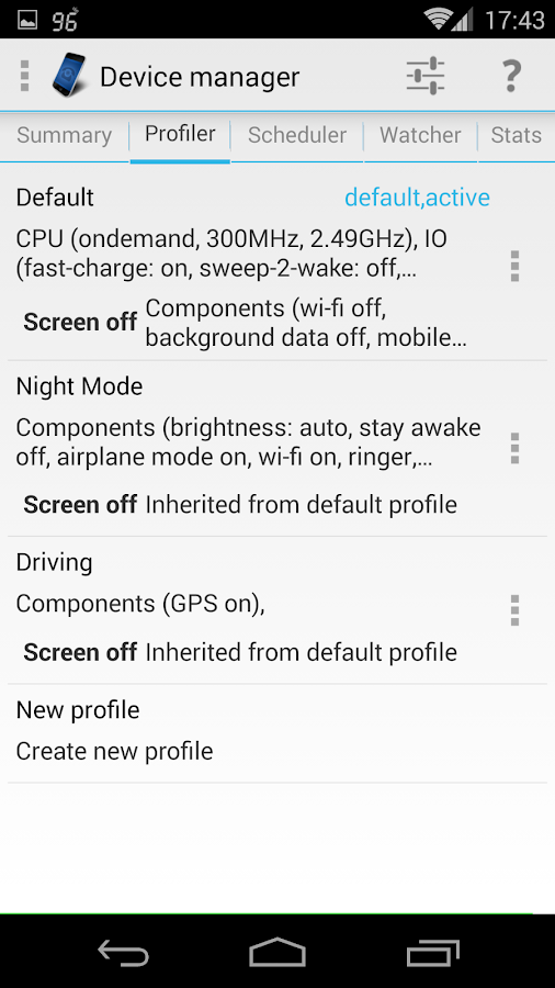 Android Tuner - screenshot