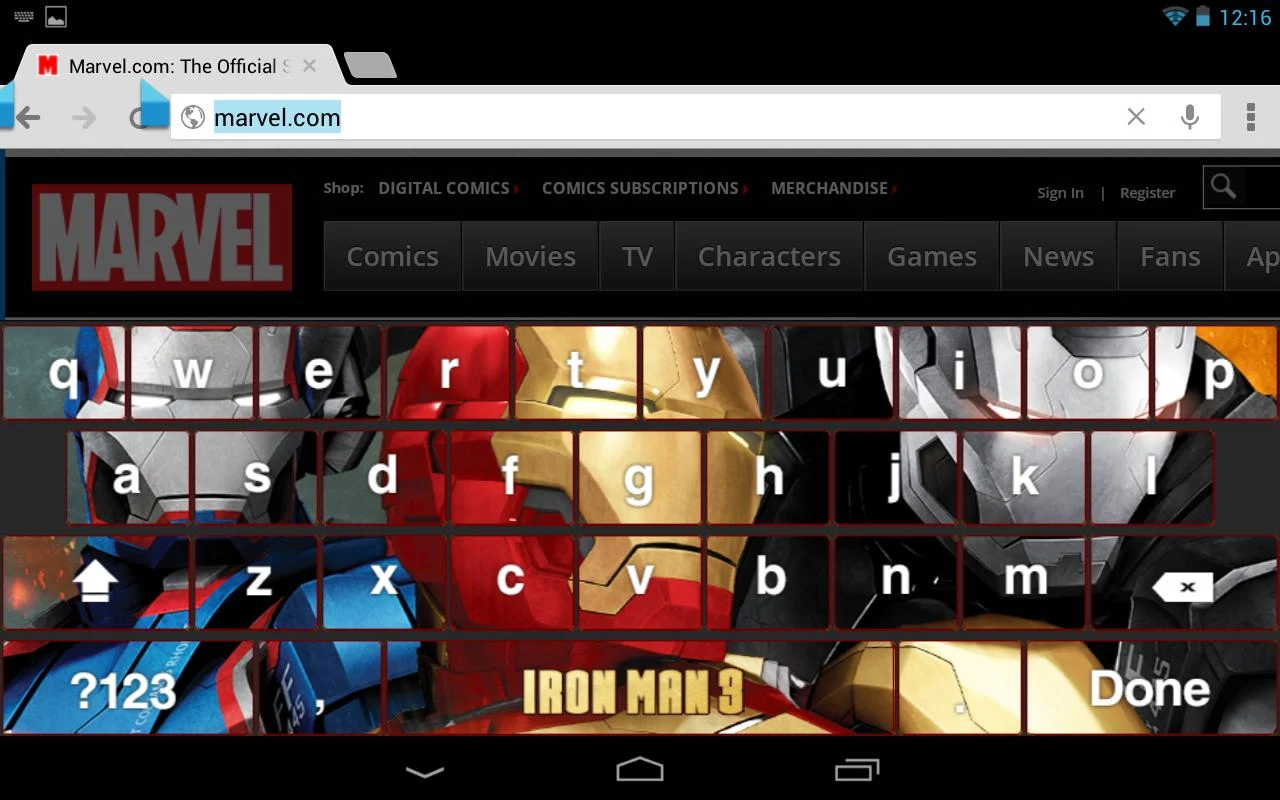 Iron Man 3 Keyboard - screenshot