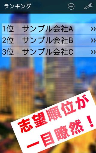 企業志望度ランキング