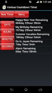 Various Countdown Timer