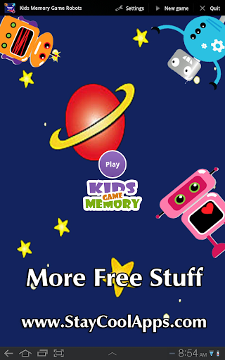 Kids Memory Game: Robots