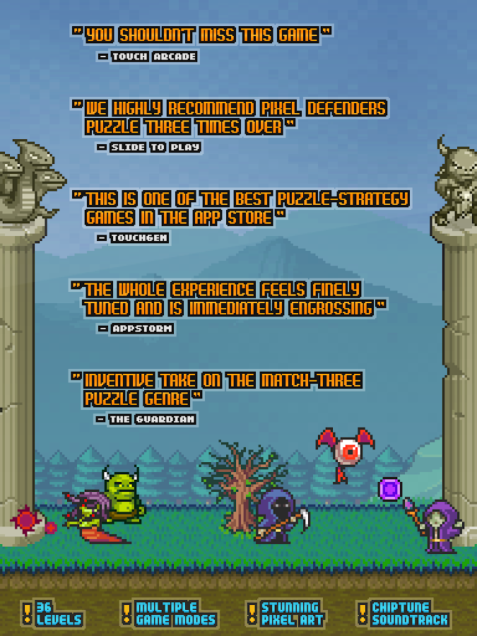 Pixel Defenders Puzzle - screenshot