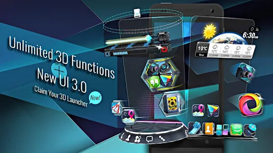 Next Launcher 3D v3.0.2 mới I cài k cần root-Launcher cực đẹp,3d thực ảo+Theme đẹp cập nhật mỗi ngày