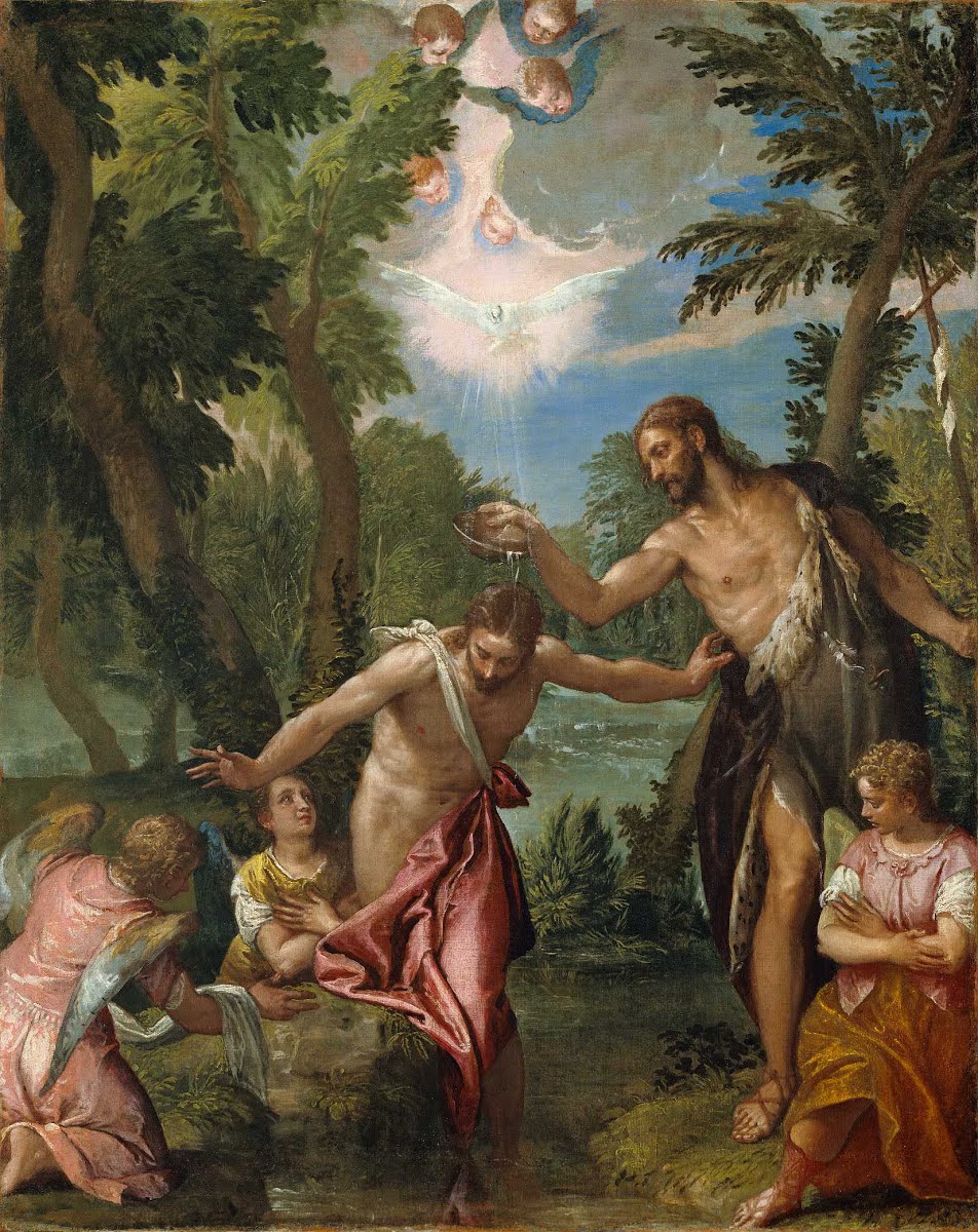 The Baptism of Jesus by Paolo Veronese, Mark 1:9, Bible.Gallery