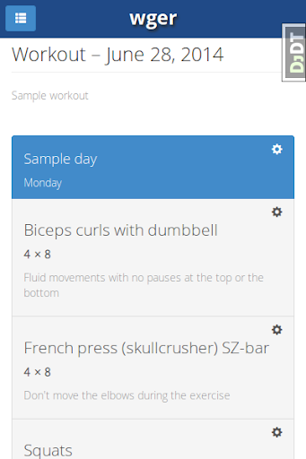 wger Workout Manager