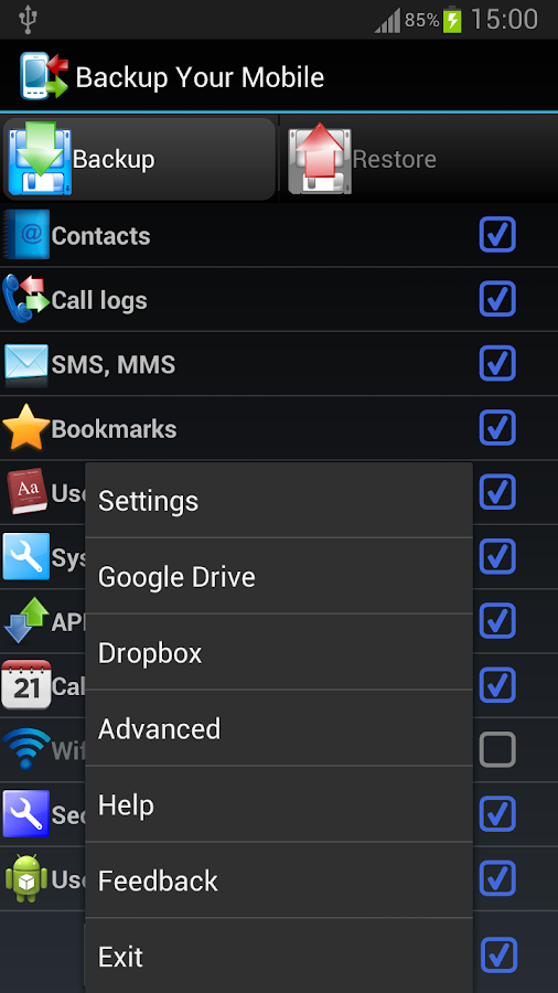 Backup Your Mobile - screenshot