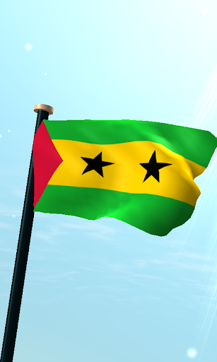 Sao Tome and Principe Flag 3D