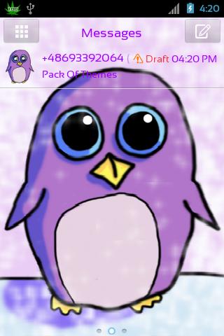 GO SMS Pro Theme Penguin