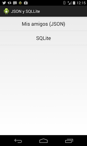 Ejemplo JSON + SQLite