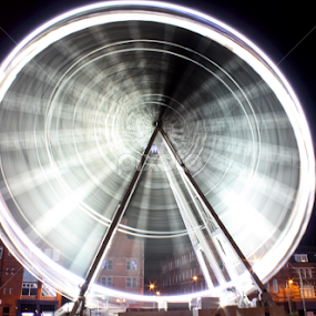 City Catherine Wheel by John Cooper - City,  Street & Park Night