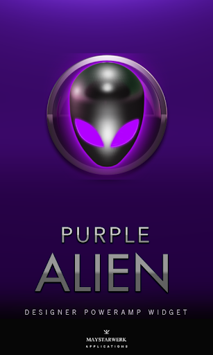 Poweramp Widget Purple Alien