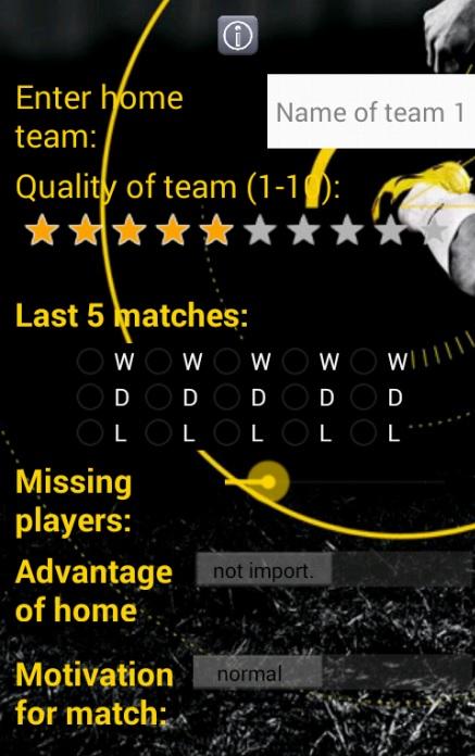 Betting Predictor Screen 2