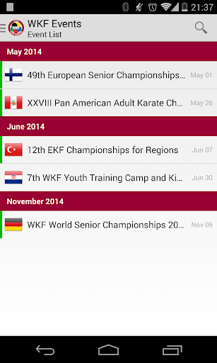 【免費運動App】WKF Events-APP點子