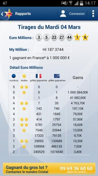 Euro Millions - My Million Screen 1