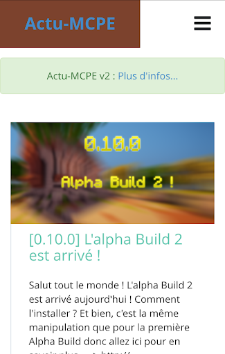 Actu MCPE