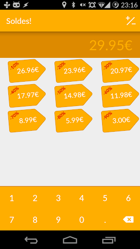 Calculatrice de soldes