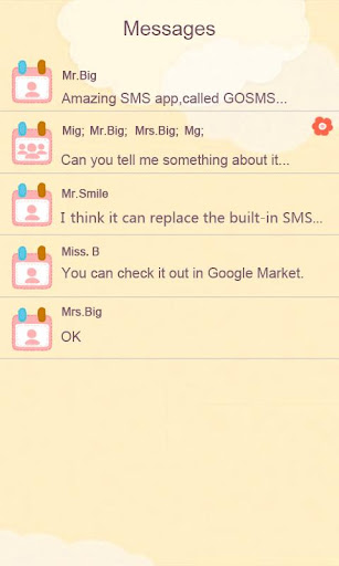 ZCute GO SMS Theme
