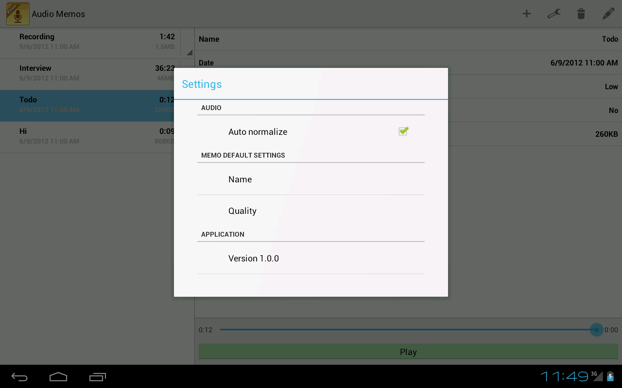 Audio Memos Free Android Apps on Google Play