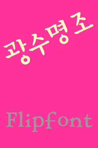 SD광수명조™ 한국어 Flipfont