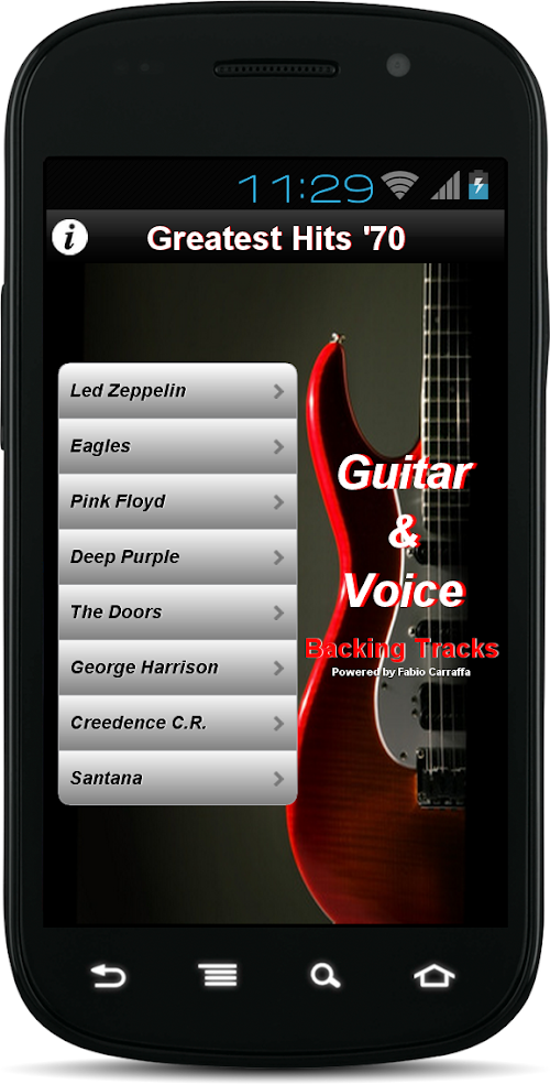 Android application GUITAR &amp; VOICE - Hits 70 screenshort