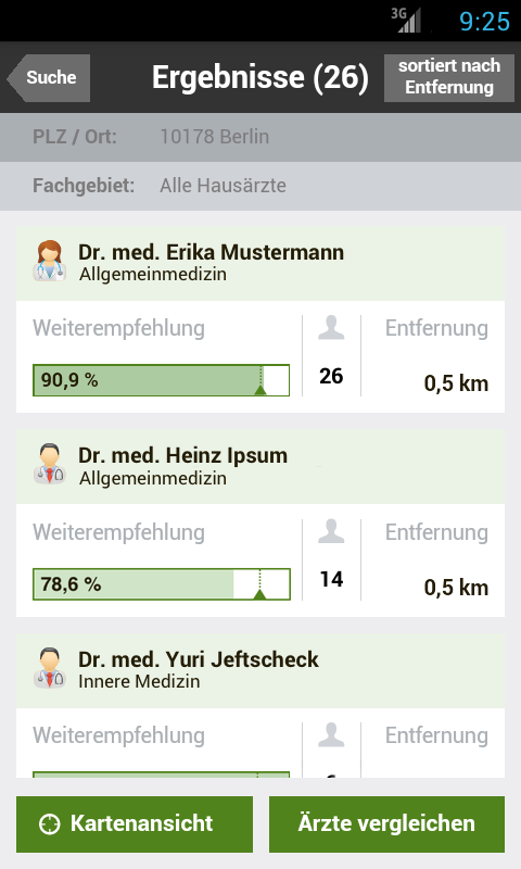 BARMER GEK Arztnavi Screen 2