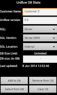 Uniflow DB Stats Screenshots 1