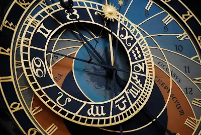 Astronomical clock in Prague, the Czech Republic.