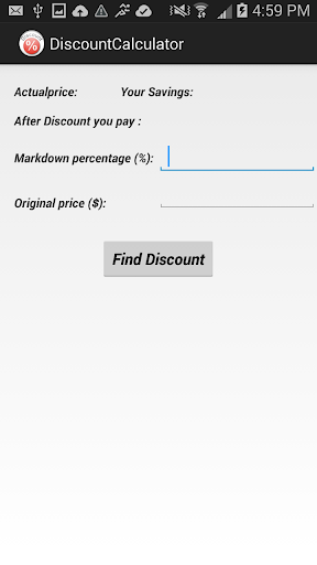 【免費生產應用App】Discount Calculator-APP點子