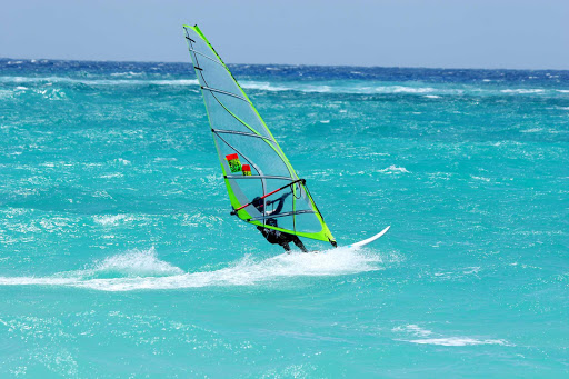 windsurfing-Barbados  - Windsurfing in the waters of Barbados.