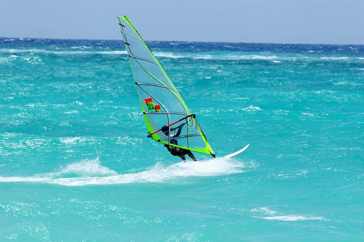 windsurfing-Barbados  - Windsurfing in the waters of Barbados.