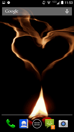 Fire Heart Live Wallpaper