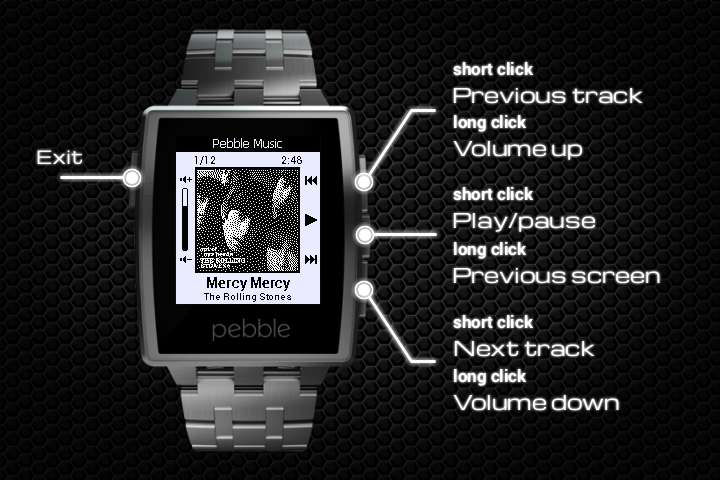 Music Player for Pebble - screenshot