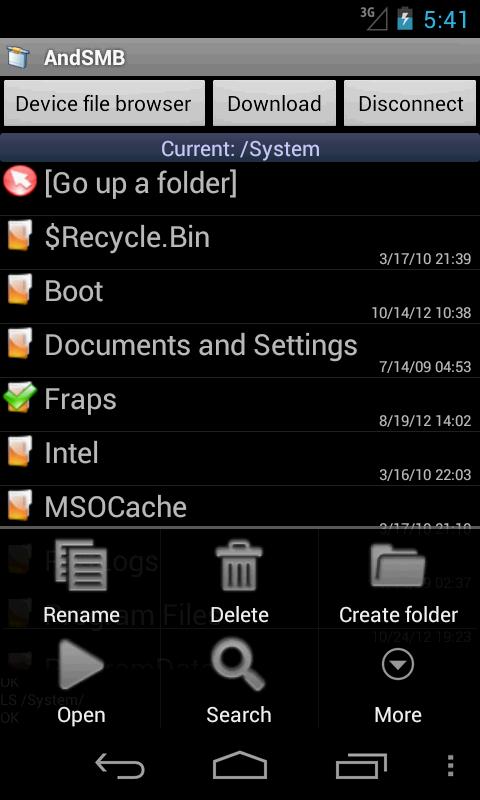Android application AndSMBPro screenshort